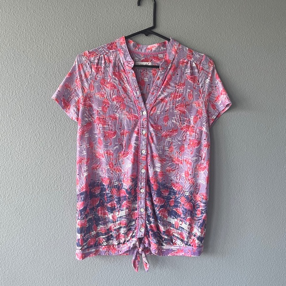 Summer Front Tie Blouse - Picture 1 of 9